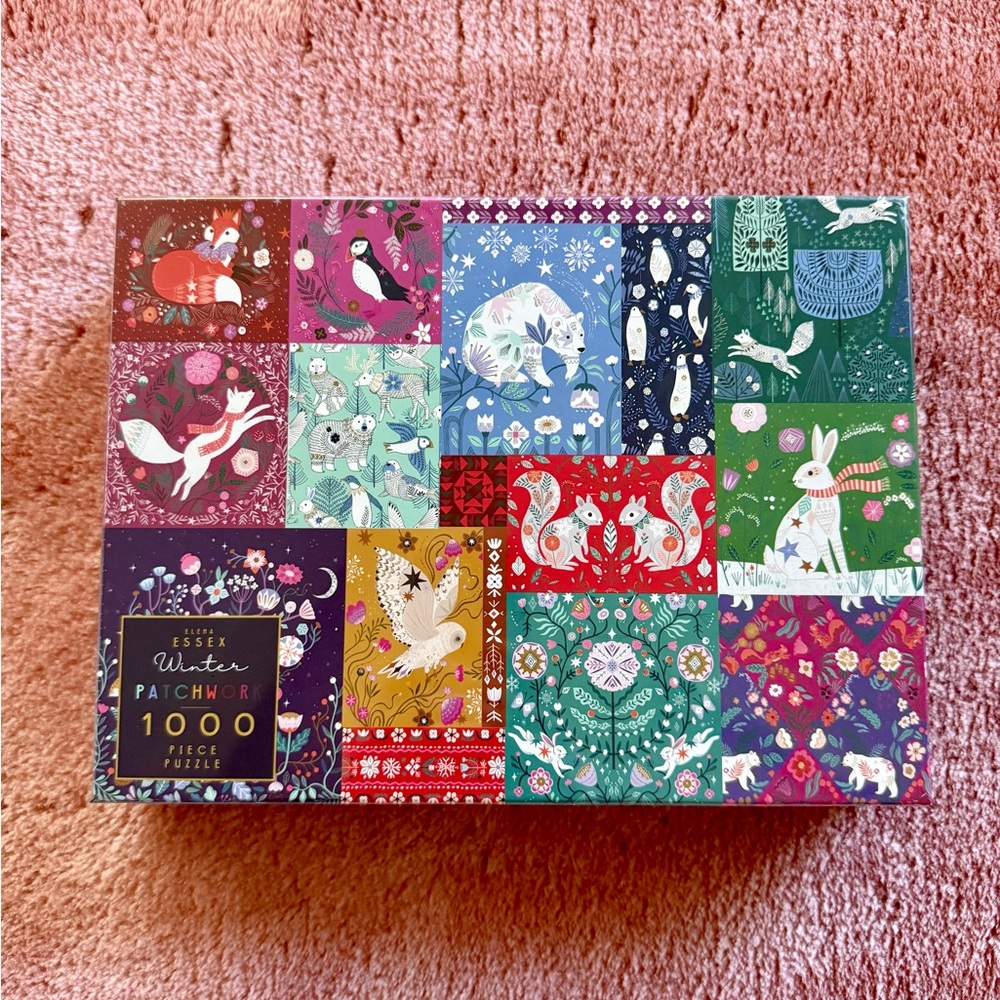 NWT Elena Essex Winter Patchwork 1000-Piece Puzzle - Picture 5 of 6